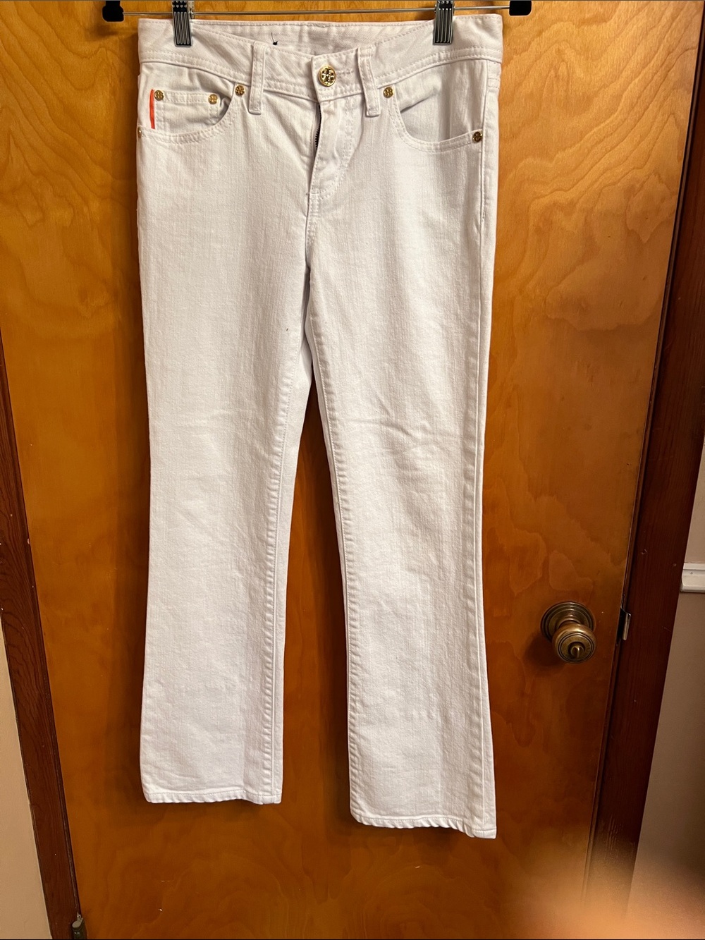 Pre-Owned White Tory Burch Women’s Jeans - Classic Tory Boot Waist 25